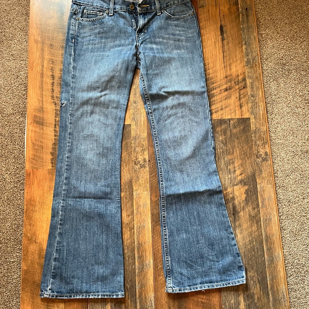 Old Navy Blue Flare Jeans with Faded Denim